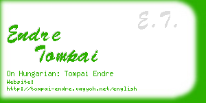 endre tompai business card